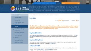 Pay Water Bill - City of Corona