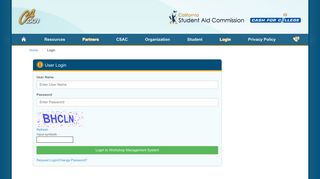 Login - California Student Aid Commission - Cash for College - CA.gov