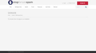 Stop Forum Spam Domain Report for californiamail.com
