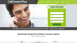 CallCreatorPlus - Get flooded with high-quality insurance leads.