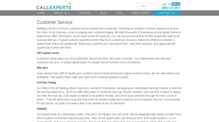 Customer Service | Call Experts