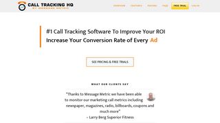Call Tracking Software Message Metric