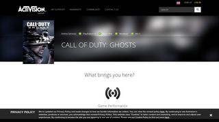 Call of Duty: Ghosts | Activision Support