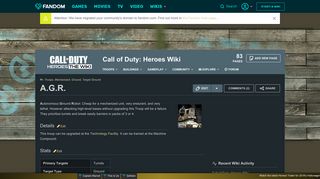 A.G.R. | Call of Duty: Heroes Wiki | FANDOM powered by Wikia
