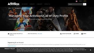 Managing Your Activision/Call of Duty Profile - Activision Support