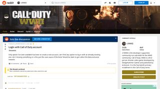 Login with Call of Duty account : WWII - Reddit