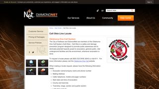 Call Okie Line Locate | DiamondNet, OK - Official Website