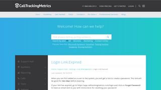 Login Link Expired - User Management - CallTrackingMetrics