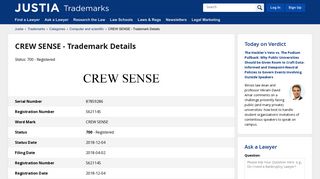 CREW SENSE Trademark of CallBack Staffing Solutions, LLC ...