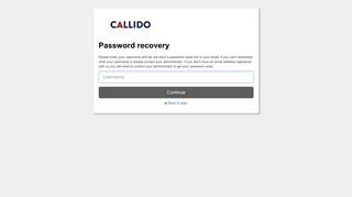 Callido Learning - Forgot password