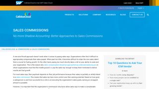 Sales Commissions | CallidusCloud
