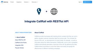 Integrate CallRail to RESTful API · Xplenty