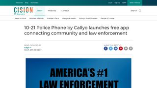 10-21 Police Phone by Callyo launches free app connecting ...