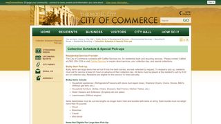 Commerce, CA - Official Website - Collection Schedule & Special Pick ...