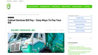 Calmet Services Bill Pay - Easy Ways To Pay Your Bill - Pay My Bill Guru