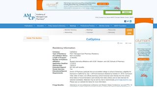 CalOptima : Academy of Managed Care Pharmacy