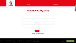 Log in - Manage my Calor account