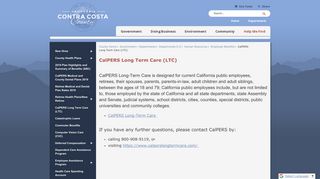 CalPERS Long Term Care (LTC) | Contra Costa County, CA Official ...