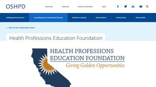 Health Professions Education Foundation - OSHPD