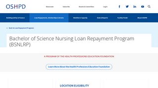 Bachelor of Science Nursing Loan Repayment Program (BSNLRP ...
