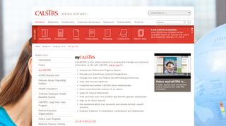 myCalSTRS - CalSTRS.com