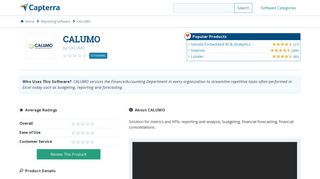 CALUMO Reviews and Pricing - 2019 - Capterra