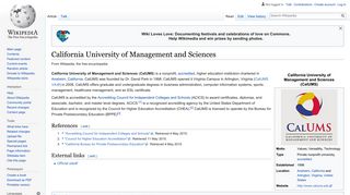 California University of Management and Sciences - Wikipedia