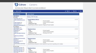 Your job search found 13 jobs at Public Hospital - Calvary Careers