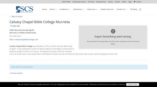 Calvary Chapel Bible College Murrieta | SCS
