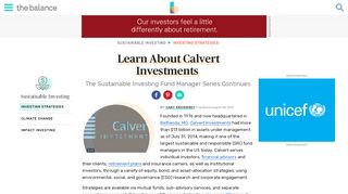 Calvert Investments: A Longstanding Player in SRI - The Balance