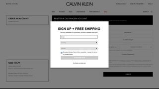 Create an Account | Calvin Klein