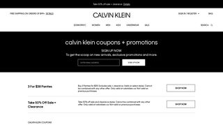 Calvin Klein Coupon Codes & Discounts | Calvin Klein