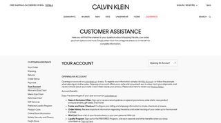 My Account | Log in or Sign Up | Calvin Klein