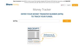 Track your Money Transfer | Sharemoney