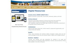 Digital Resources | Camarillo Public Library