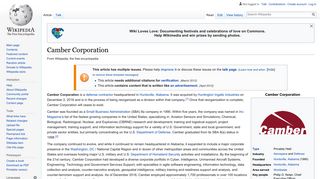 Camber Corporation - Wikipedia