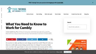 What You Need to Know to Work for Cambly - The Work at Home Wife