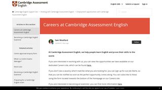 Careers at Cambridge Assessment English – Cambridge English ...