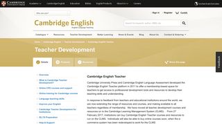 Cambridge English Teacher | Cambridge University Press
