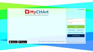 MyCHArt - Login Page - Cambridge Health Alliance
