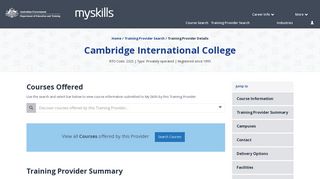 Cambridge International College - 2325 - MySkills