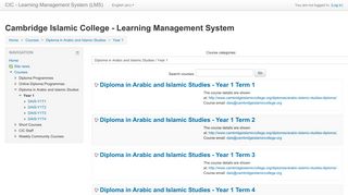 CIC - Learning Management System (LMS) - Cambridge Islamic College