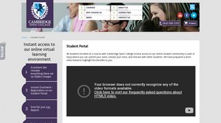 Student Portal - Cambridge Open College