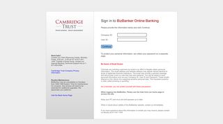 Sign in to BizBanker Online Banking
