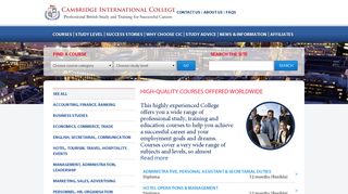 Courses - Cambridge International College