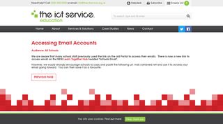 Accessing Email Accounts - The ICT Service : The ICT Service