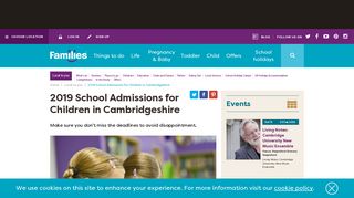 2019 School Admissions for Children in Cambridgeshire