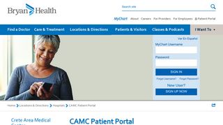 CAMC Patient Portal, Crete Area Medical Center - Crete, NE