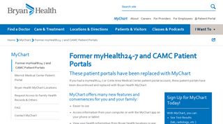 Former myHealth24-7 and CAMC Patient Portals, Bryan Health ...