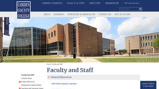 Faculty and Staff - Camden County College